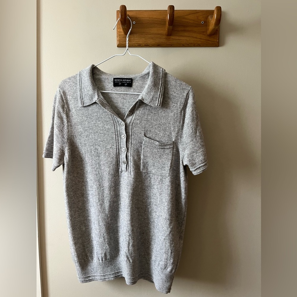 Banana Republic Italian Wool Short Sleeve